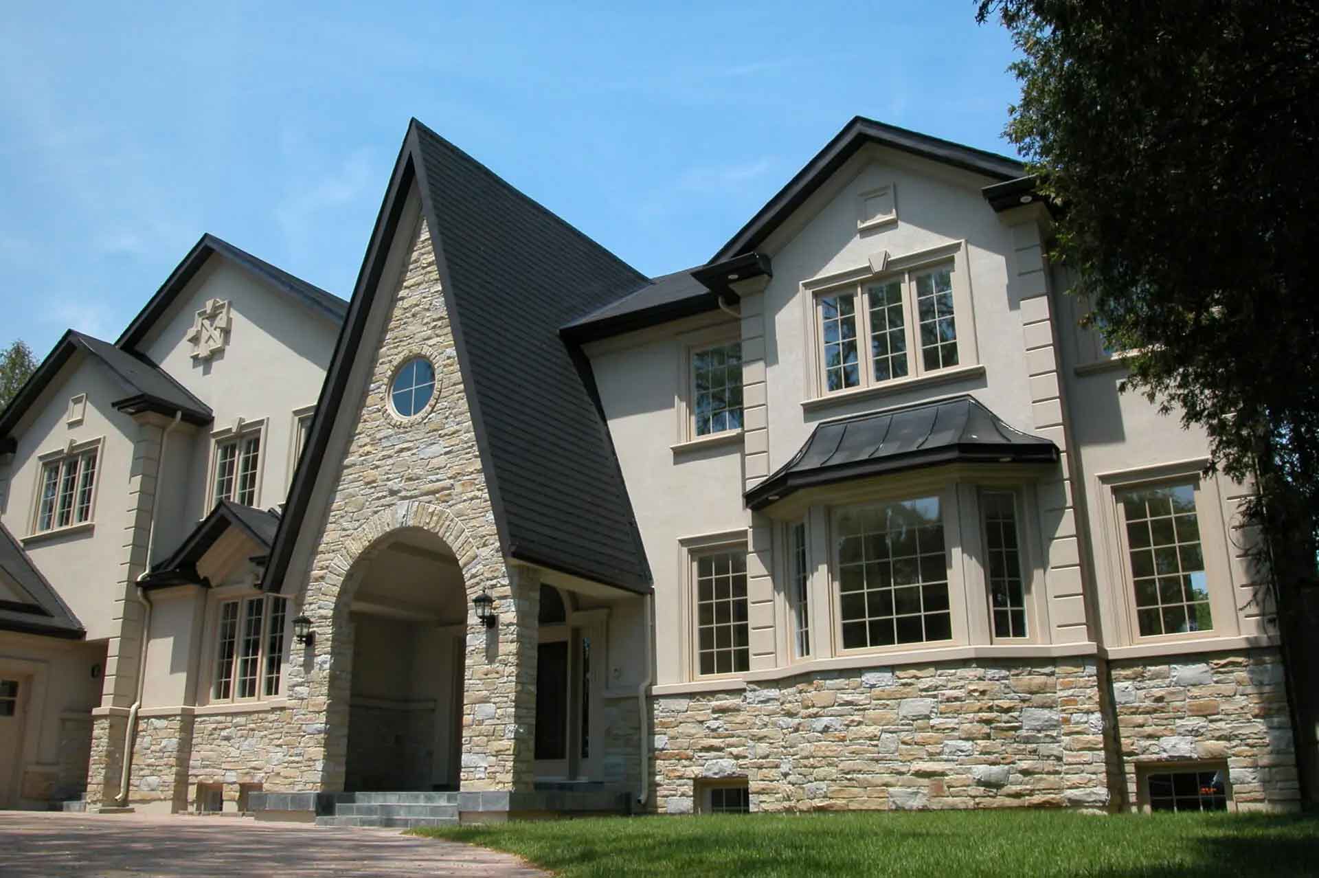 Stone Veneer Stucco House Ideas Exterior Houses 3189223 