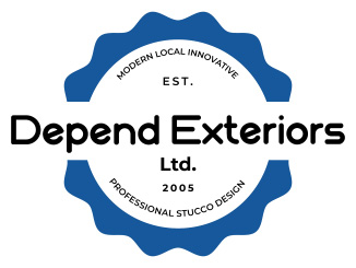 
Depend Exteriors company logo featuring a clean, modern design representing exterior renovation and stucco services in Alberta.


