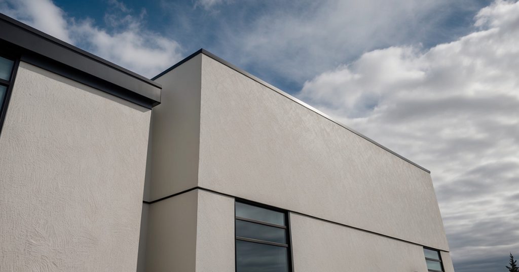 EIFS stucco exterior renovation in Edmonton with a smooth, durable finish