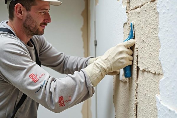 Depend Exteriors applying EIFS stucco to a residential home in Fort Saskatchewan AB, showcasing foam board, mesh, and acrylic finish system.