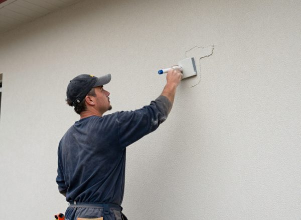 Stucco contractor Grande Prairie AB crew working