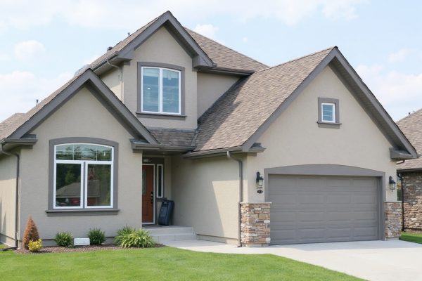 EIFS stucco installation on a home in Stony Plain AB