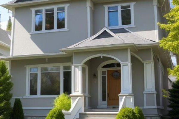 EIFS stucco repair in progress on a heritage-style home in Westmount, Edmonton. Depend Exteriors restores energy efficiency and aesthetic value to older homes with modern EIFS systems.